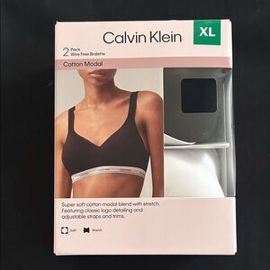 Calvin Klein Black and White Wire-Free Bralette Pack